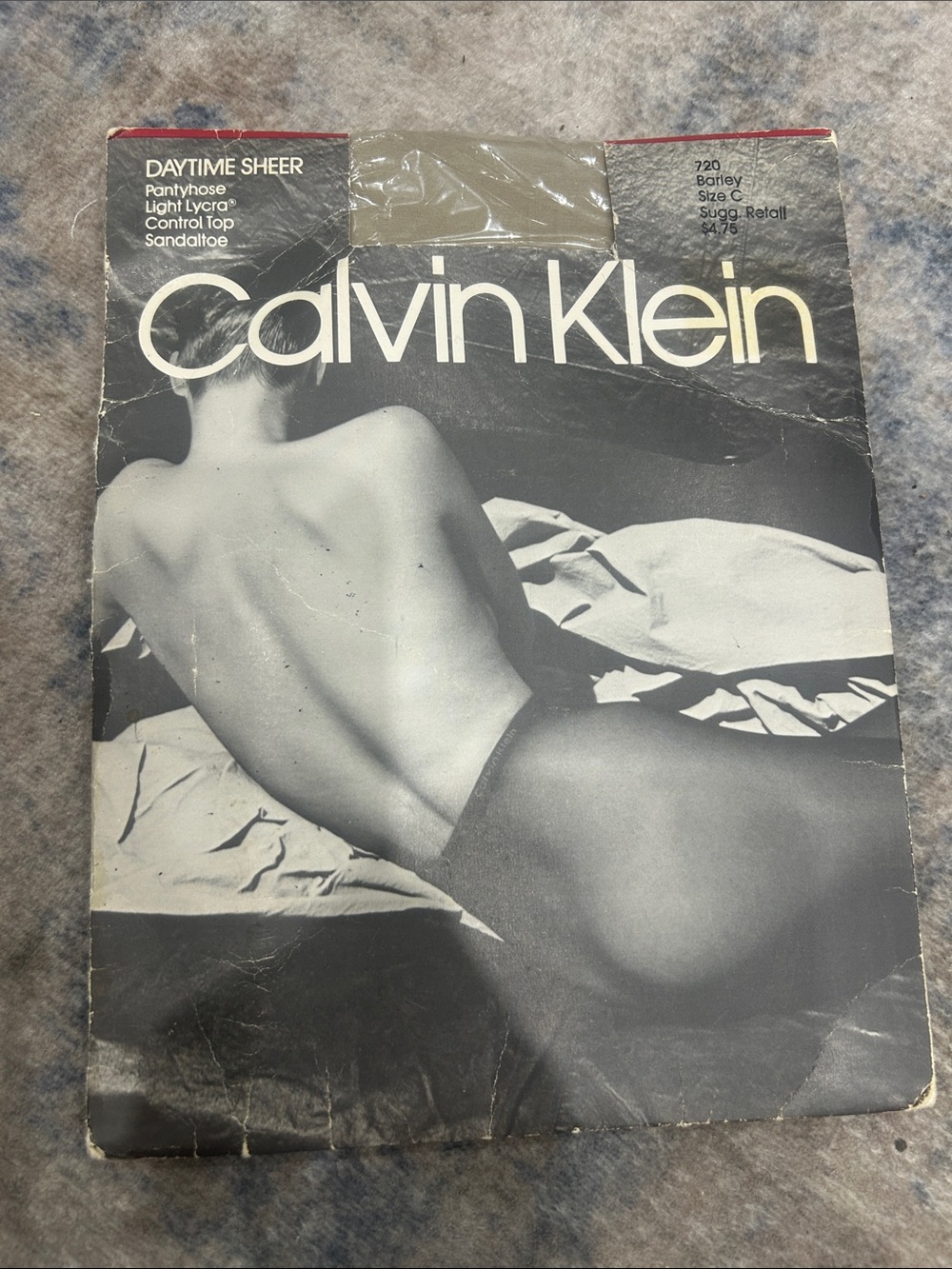 Calvin Klein #720 Barley size C Daytime Sheer Control Top sandaltoe Pantyhose